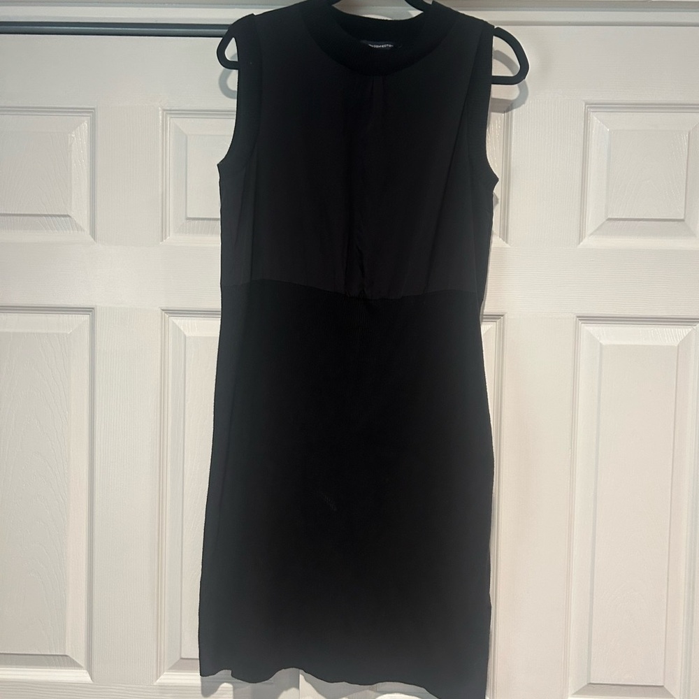 French Connection Black Sleeveless Shift Dress